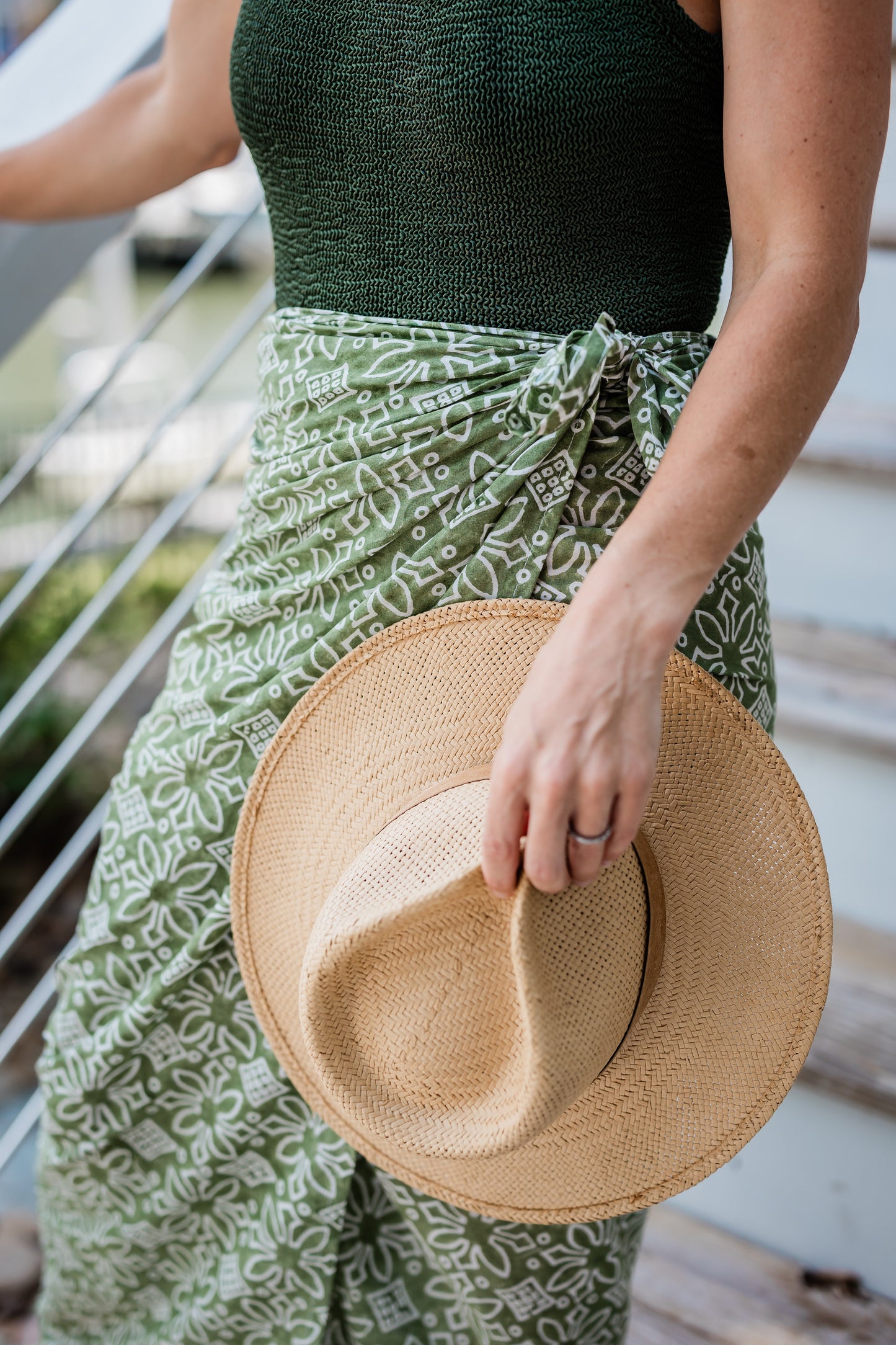 Medallion Pareo in Olive Green