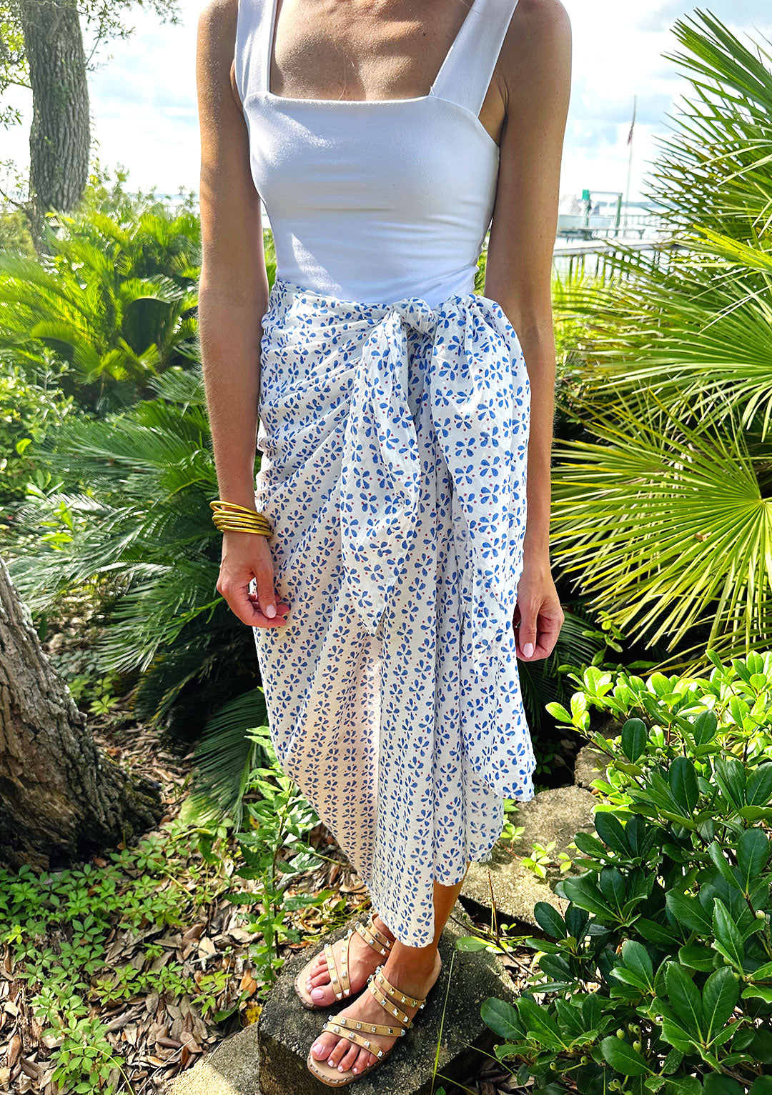 Petals Pareo in Blue