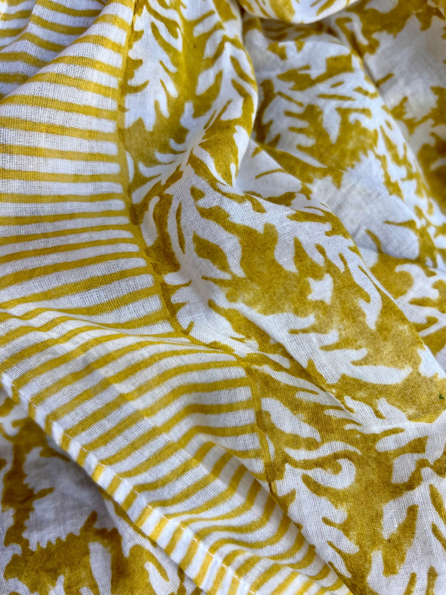 Pressed Florals Pareo in Marigold Yellow