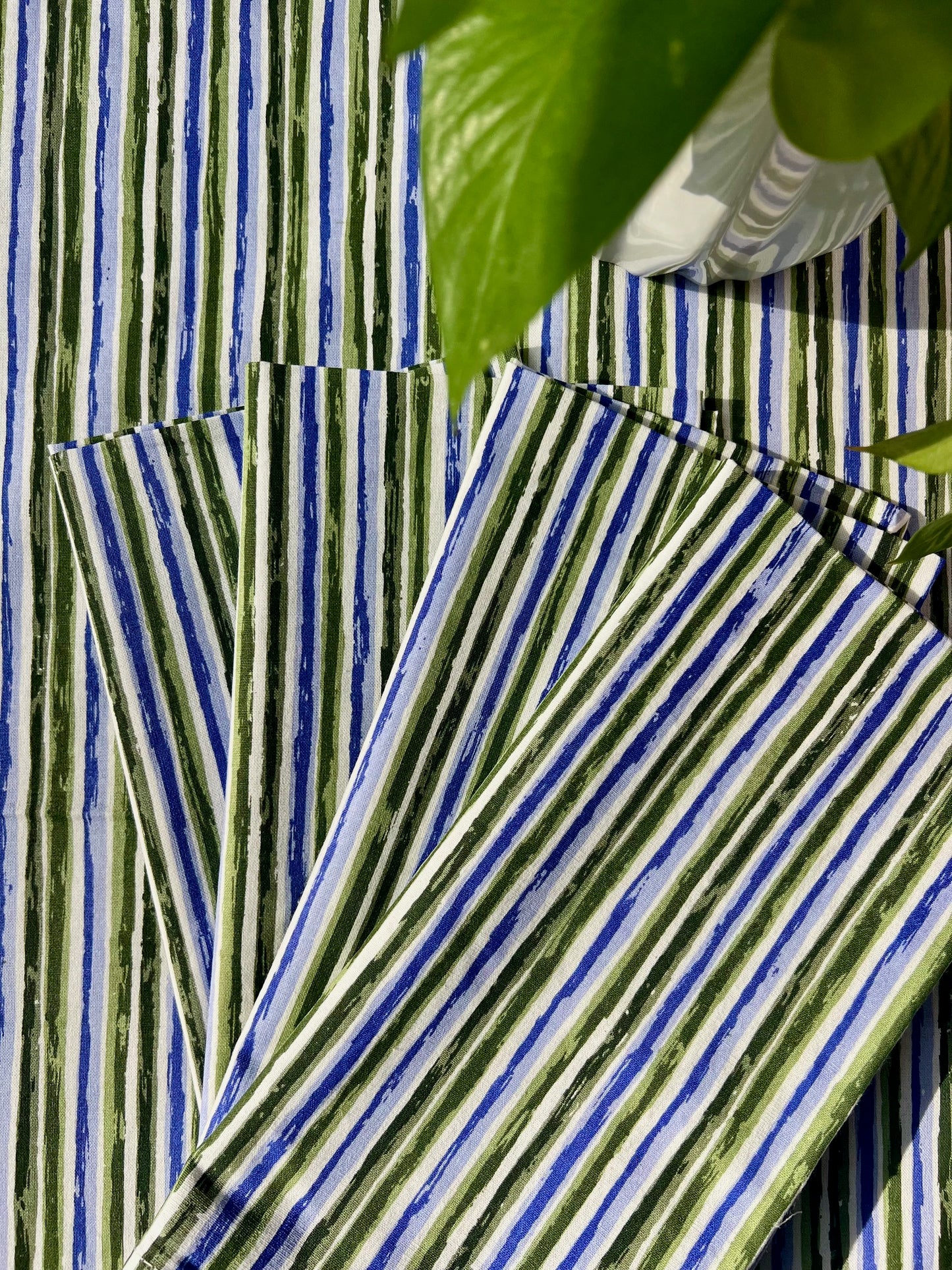 Bamboo Stalks Napkins in Green - Set of 4