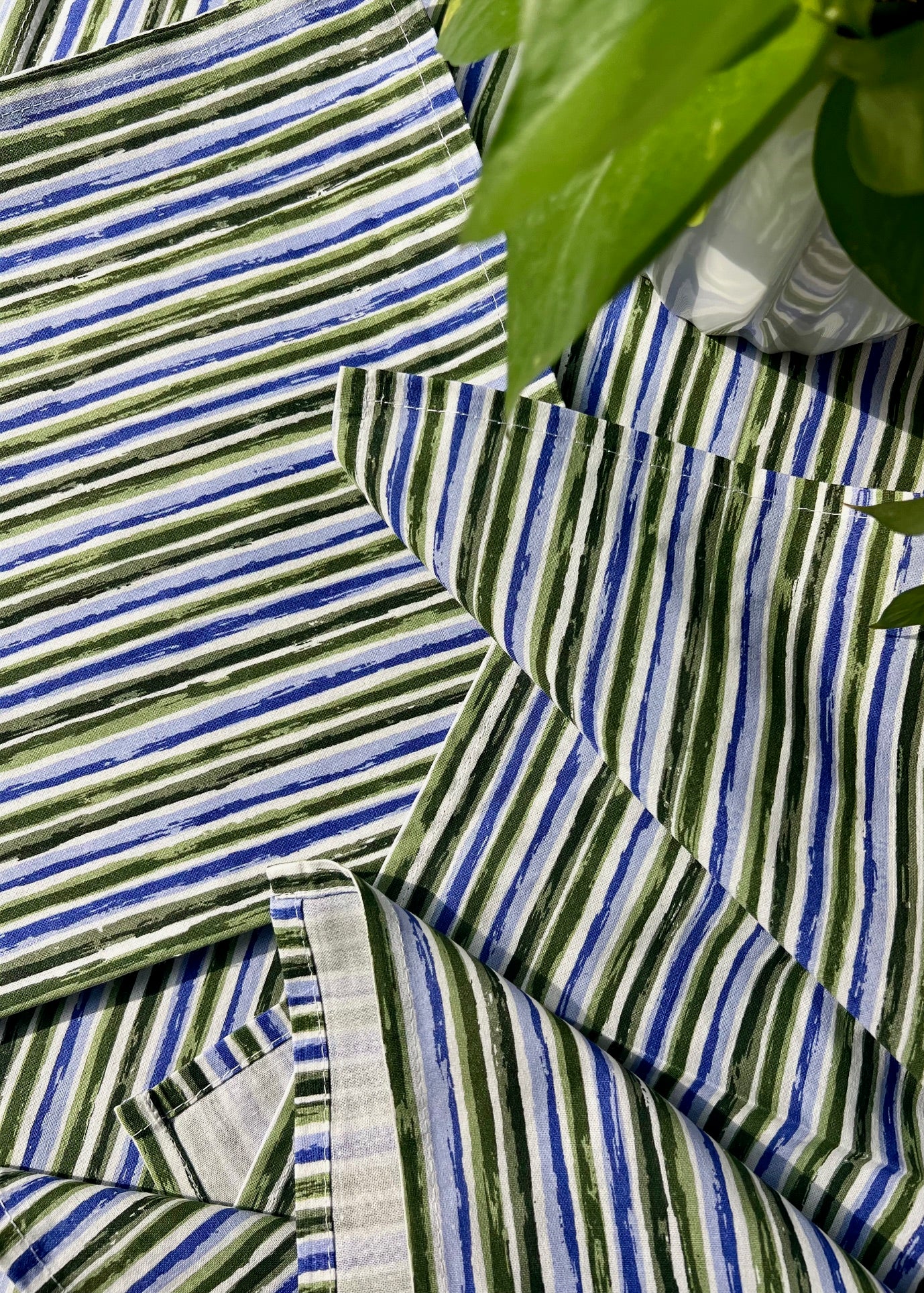 Bamboo Stalks Napkins in Green - Set of 4