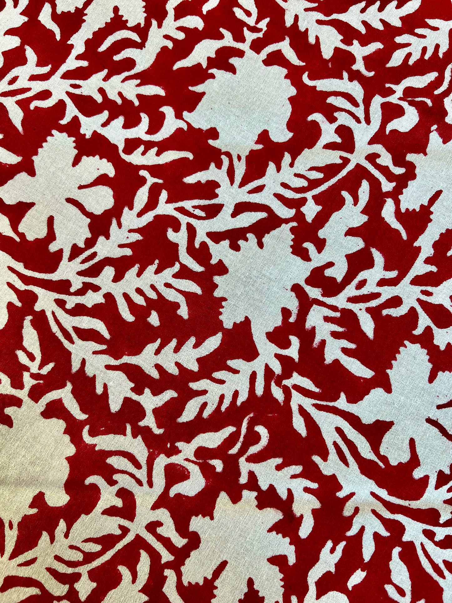 Pressed Florals Tablecloth in Cherry Red
