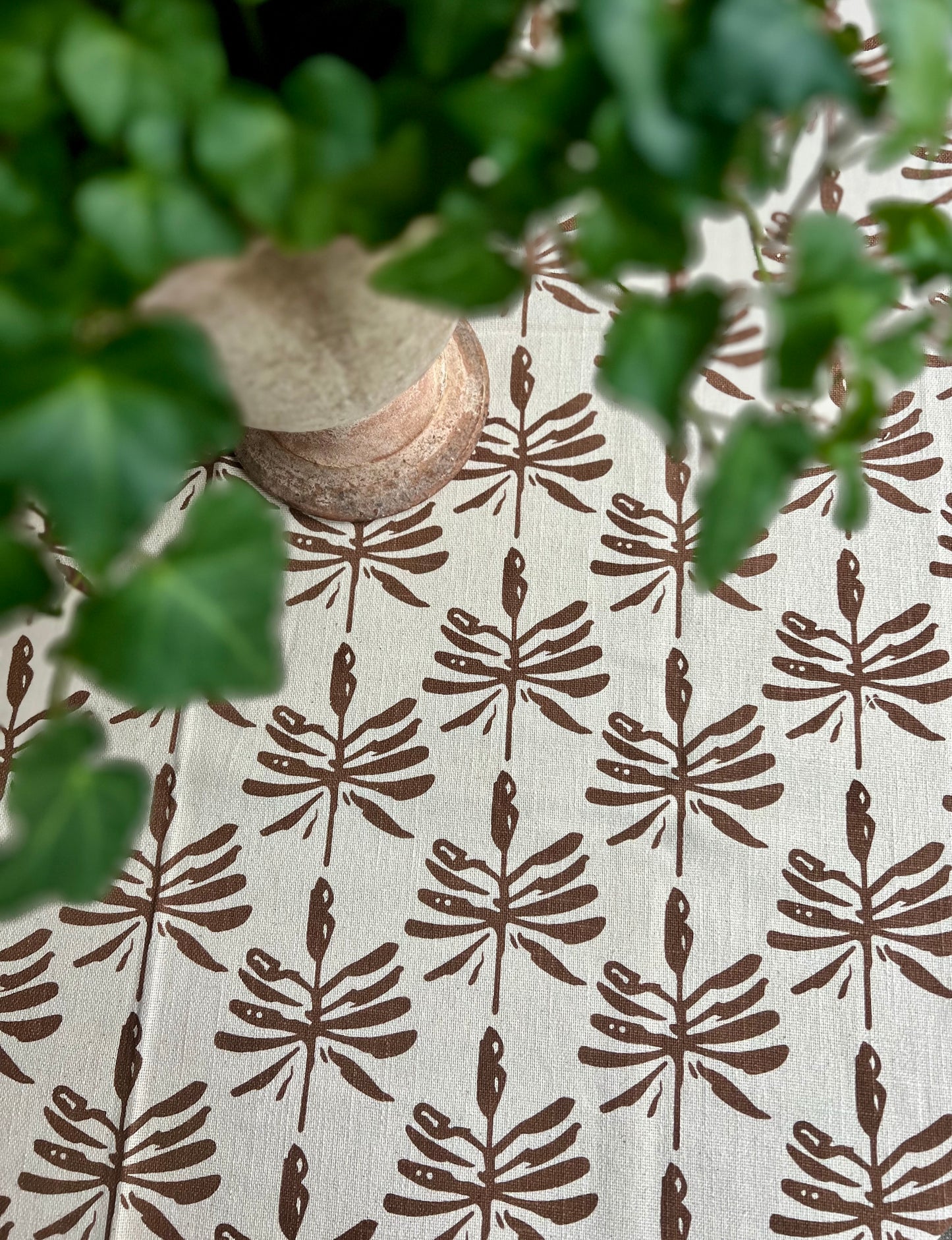 Dragonfly Lures Tablecloth in Walnut Brown