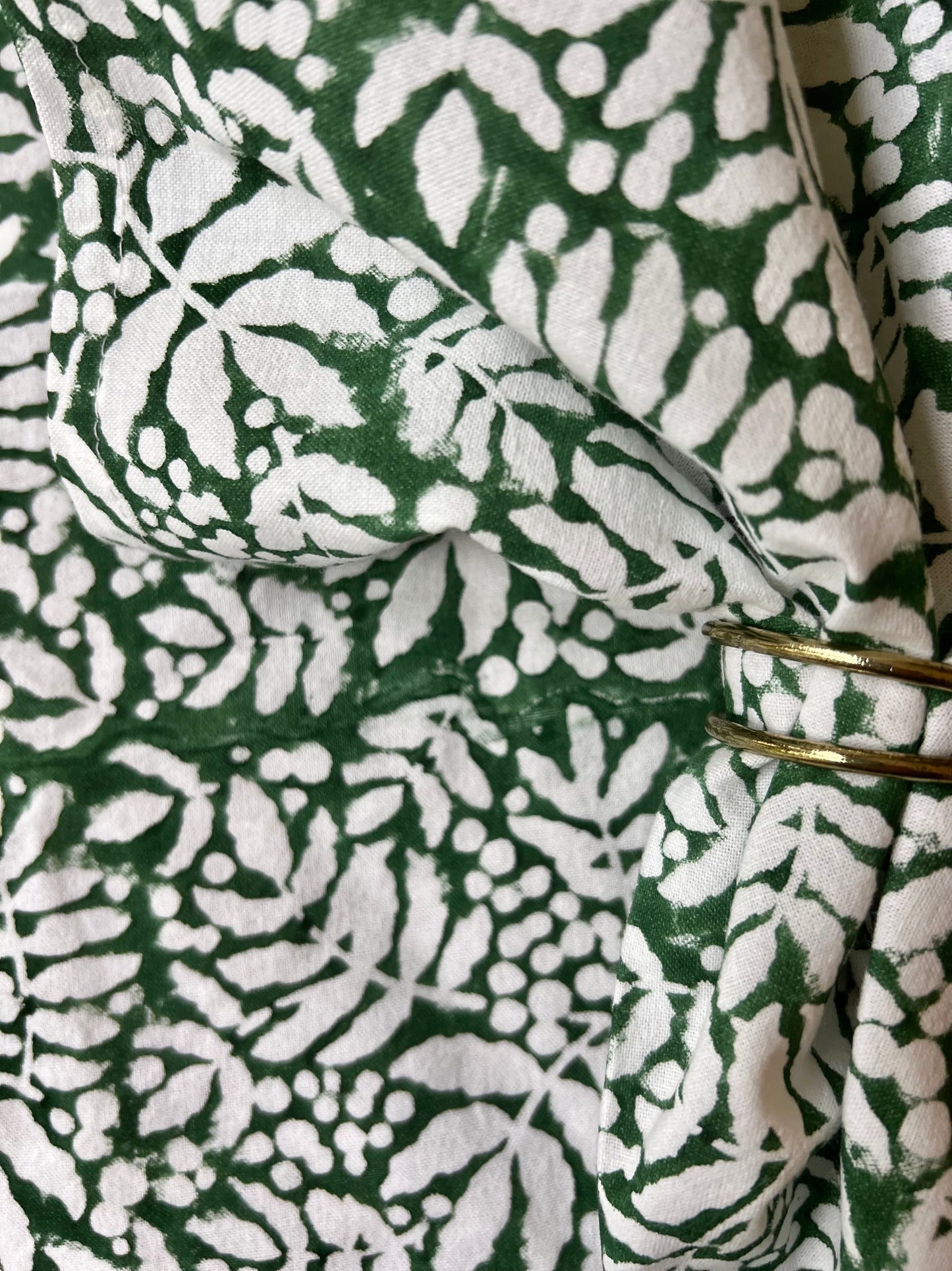 Gathered Garden Tablecloth in Pine Green
