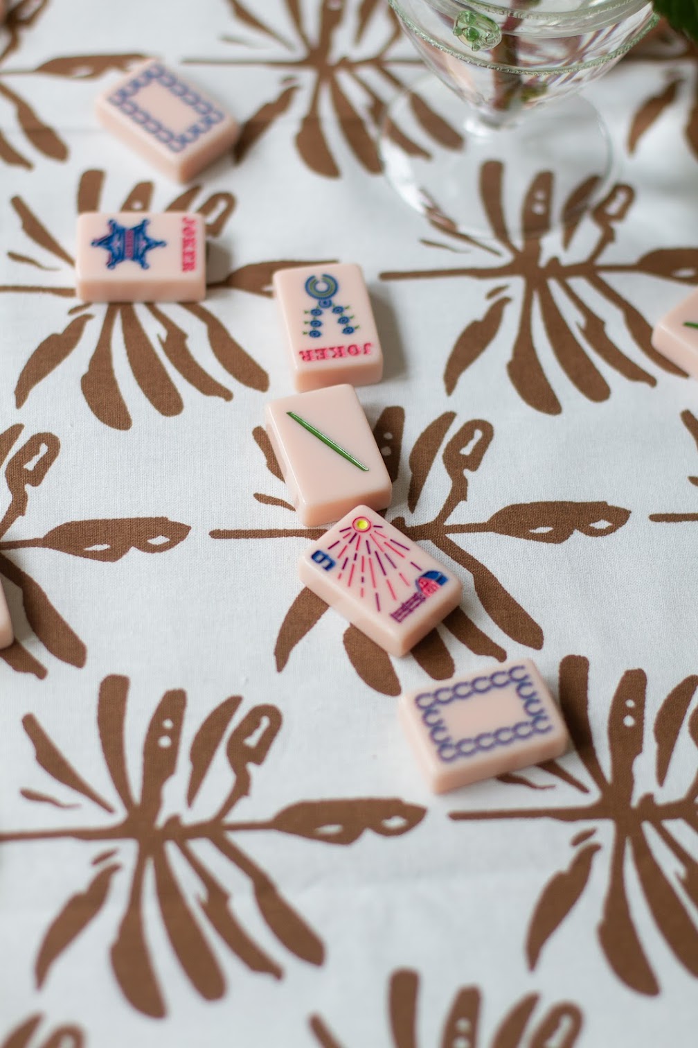 Dragonfly Lures Tablecloth in Walnut Brown