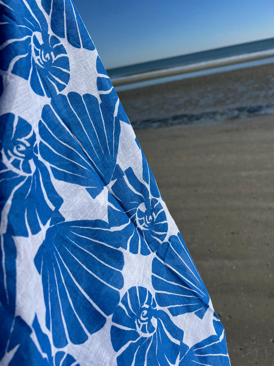 Harbour Shells Pareo in Cobalt Blue