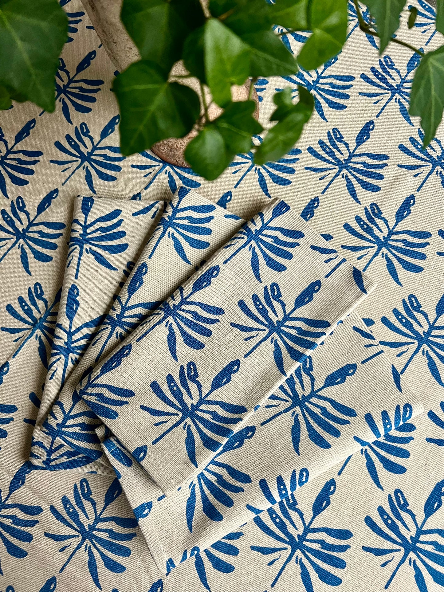 Dragonfly Lures Tablecloth in Blue