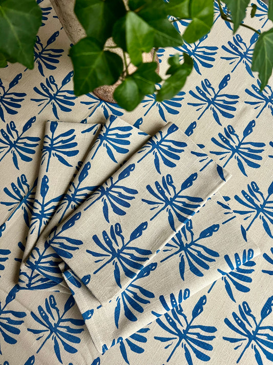 Dragonfly Lures Napkins in Blue - Set of 4