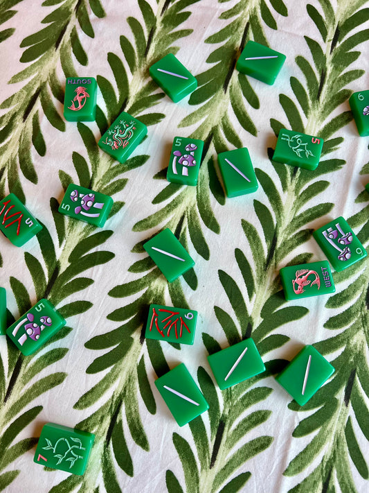 Ferns Tablecloth in Moss Green