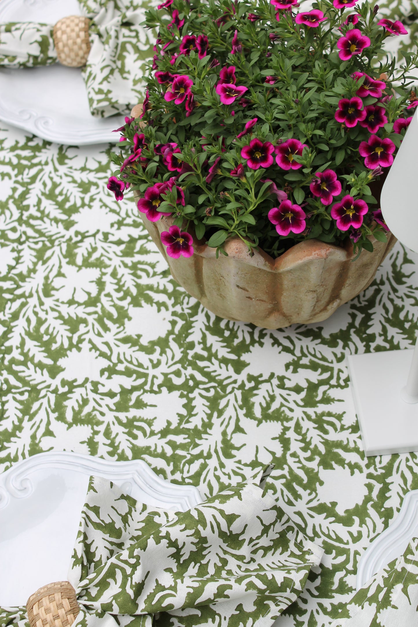 Pressed Florals Napkins in Olive - Set of 4