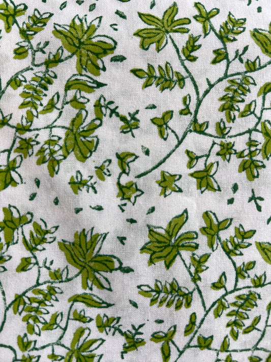 Whimsy Floral Children's Tablecloth in Green - 44"x44"