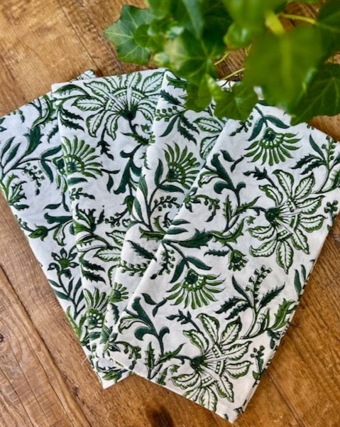 Enchanted Forest Napkins in Pine Green- Set of 4