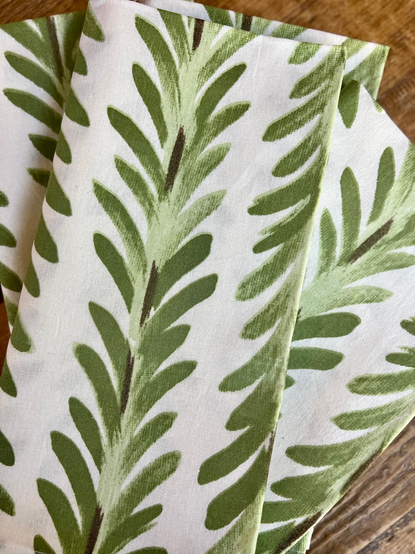 Ferns Napkins in Moss Green - Set of 4